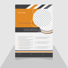 Corporate Business flyer template vector design, Flyer Template Geometric shape used for business poster layout, IT Company flyer, corporate banners, and leaflets. Graphic design layout with triangle