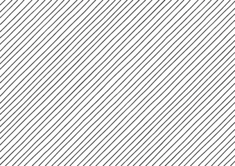 手描きの細い線で作った斜めストライプ - シンプルなシームレスパターン - A版 - 黒
