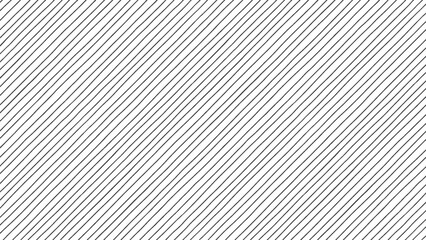 手描きの細い線で作った斜めストライプ - シンプルなシームレスパターン - 16:9 - 黒
