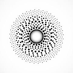 Fototapeta na wymiar Dotted eyes, isolated logo on white background