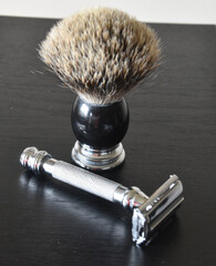 Shaving Brush with Safety Razor