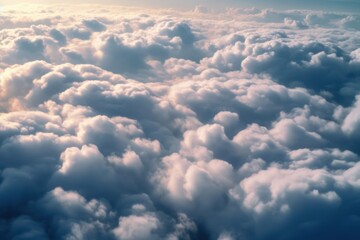 clouds above a blue sky at sunset, view of clouds through high plane, clouds on a sunny day