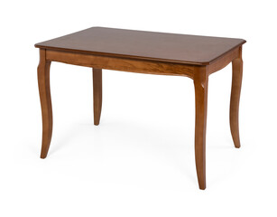 wooden table isolated on white background .dinning table .