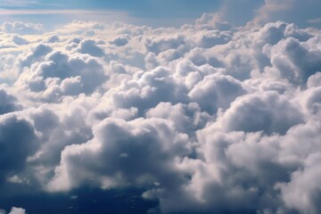 clouds above a blue sky at sunset, view of clouds through high plane, clouds on a sunny day