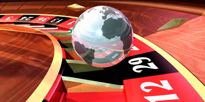 Roulette Wheel With Earth Ball