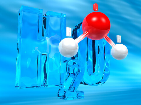 Chemical Formula for Water and Hydrogen Atoms Attached to Oxygen Atom