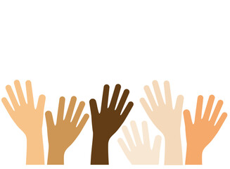 hands diversity muticolor multiethnic