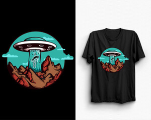 Alien t-shirt design, Vector graphic, typographic poster, vintage, label, badge, logo, icon or t-shirt © Graphic Artist BD