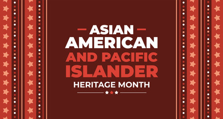 Asian American and Pacific Islander Heritage Month background or banner design template celebrate in may. © Neelrong