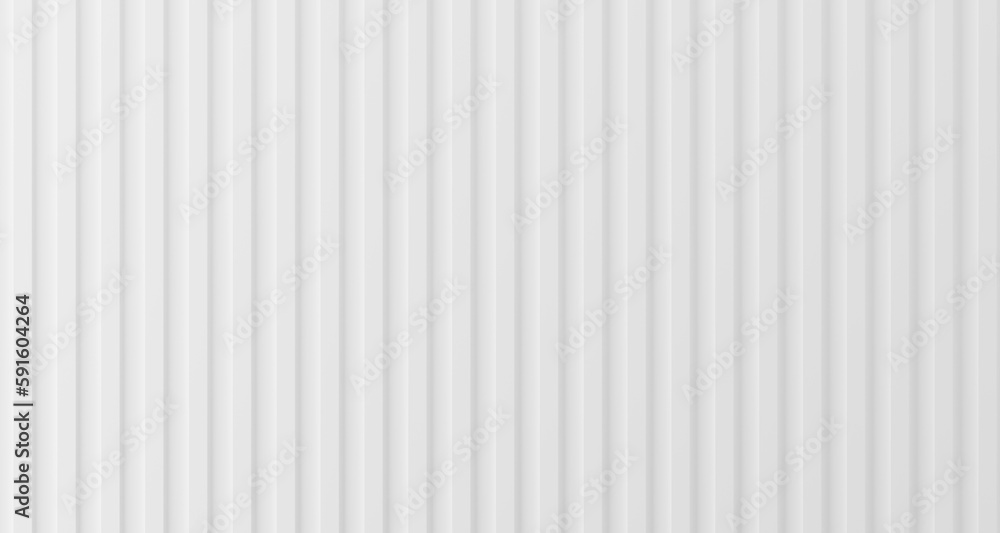 Wall mural white corrugated metal luxury background and texture.