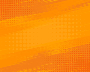 Vintage pop art yellow and orange background. Banner wallpaper vector illustration.