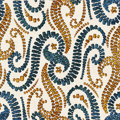 Gold embroidery with arabesques