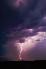 Obraz na płótnie Canvas dark cloudy sky with lightning flash , in the style of tonalist color scheme