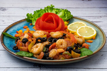 Shrimps and Olives 