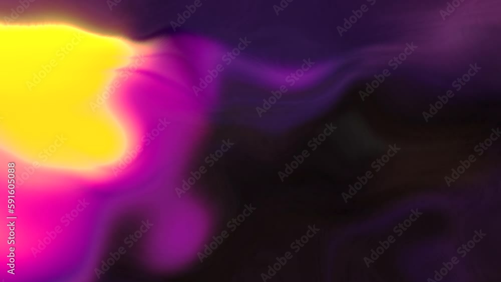 Poster purple streaks of paint. motion. dark background with blots made in 2d format.