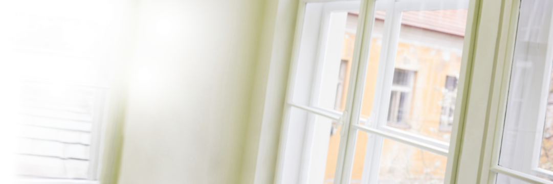 Glass window in brightly lit office - Powered by Adobe