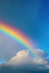 rainbow in sky, image of beautiful rainbow, rainbow and cloud