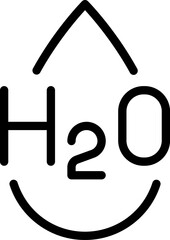 Water drops icon set. Editable vector water line icons. A drop of water. Washing, shower. Vector illustration