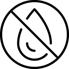 Water drops icon set. Editable vector water line icons. A drop of water. Washing, shower. Vector illustration