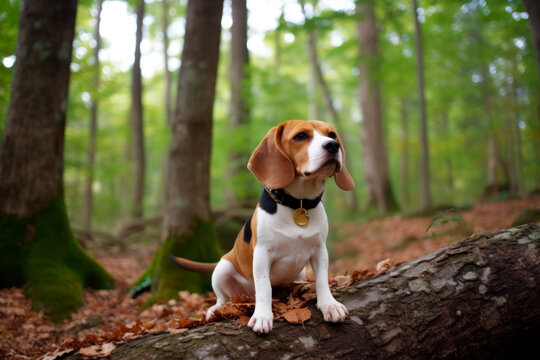 beagle puppy in the park