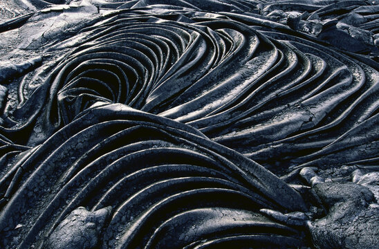 Lava Crust Formation, Hawaii Volcanoes National Park, Hawaii, USA