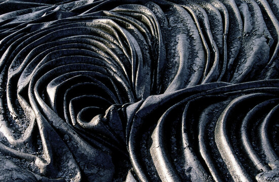 Lava Crust Formation, Hawaii Volcanoes National Park, Hawaii, USA