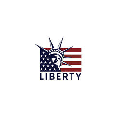 MODERN LIBERTY US FLAG VECTOR  LOGO  © Mr Muslich