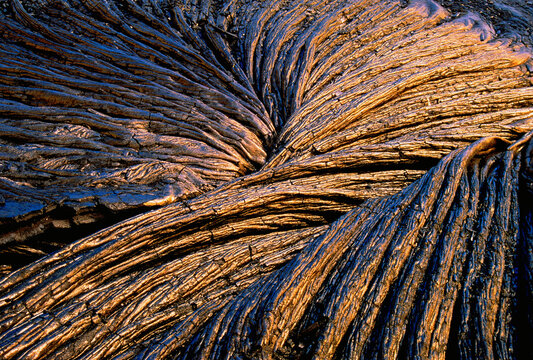 Close-up of Lava Crust Formation, Hawaii Volcanoes National Park, Hawaii, USA