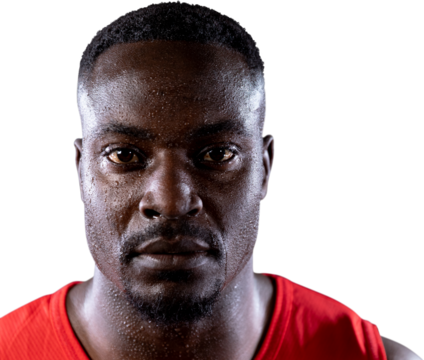 Athletic man after exercise