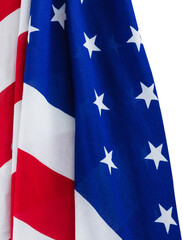 Close-up of star shapes on American flag