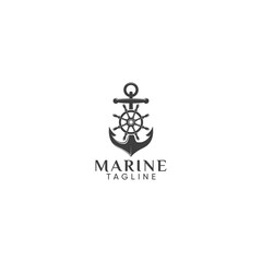 The black and white emblem features a ship's anchor and rudder that stand out in adventure, symbolizing sea exploration and sea-inspired travel