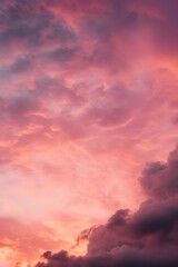 Obraz na płótnie Canvas pink clouds on a sky during sunset