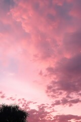 pink clouds on a sky during sunset