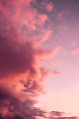 pink clouds on a sky during sunset