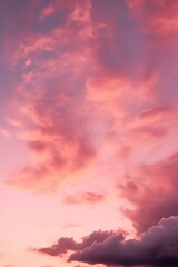 Fototapeta premium pink clouds on a sky during sunset