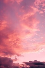 Fototapeta premium pink clouds on a sky during sunset