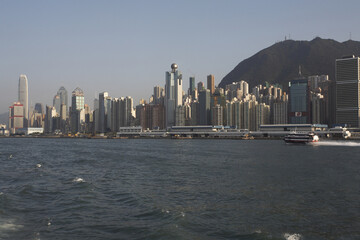 Hong Kong Island from Ferry, Hong Kong, China