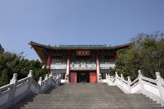 Entrance to Monastery, Chuk Lam Sim Yuen Monastery, New Territories, Hong Kong, China