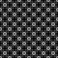 Black and white seamless pattern texture. Greyscale ornamental graphic design. Mosaic ornaments. Pattern template. Vector illustration. EPS10.