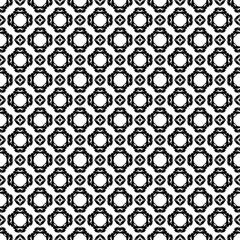 Black and white seamless pattern texture. Greyscale ornamental graphic design. Mosaic ornaments. Pattern template. Vector illustration. EPS10.