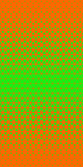 Lime green orange halftone triangles pattern. Abstract geometric gradient background. Vector illustration.
