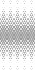 White gray halftone triangles pattern. Abstract geometric gradient background. Vector illustration.