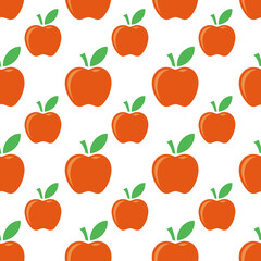 Apples seamless pattern. Funny image to decorate.