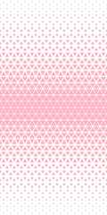 Pink white halftone triangles pattern. Abstract geometric gradient background. Vector illustration.