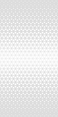 White gray halftone triangles pattern. Abstract geometric gradient background. Vector illustration.