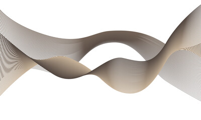 Fototapeta premium Wave lines vector art. Abstract illustration. Curved blend lines. Pattern for web or design on white background. Illustration for flyer, design brochure or website.