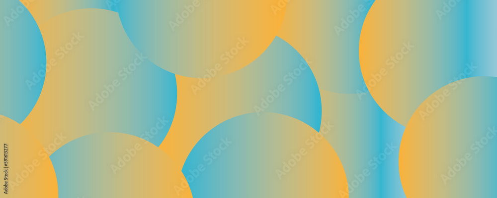 Wall mural round gradient pattern background banner