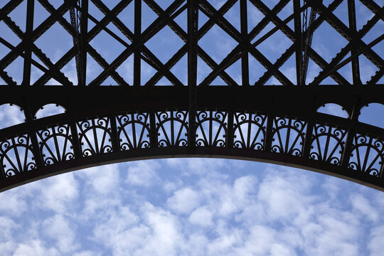Eiffel Tower Detail, Paris, Ile-de-France, France