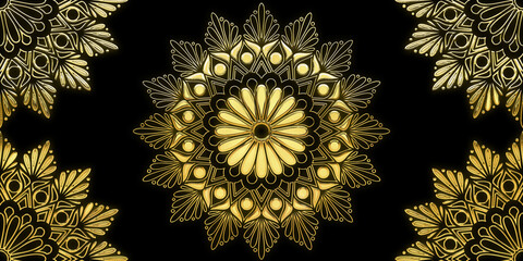 background with golden ornament