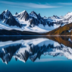 Naklejka premium lake in winter